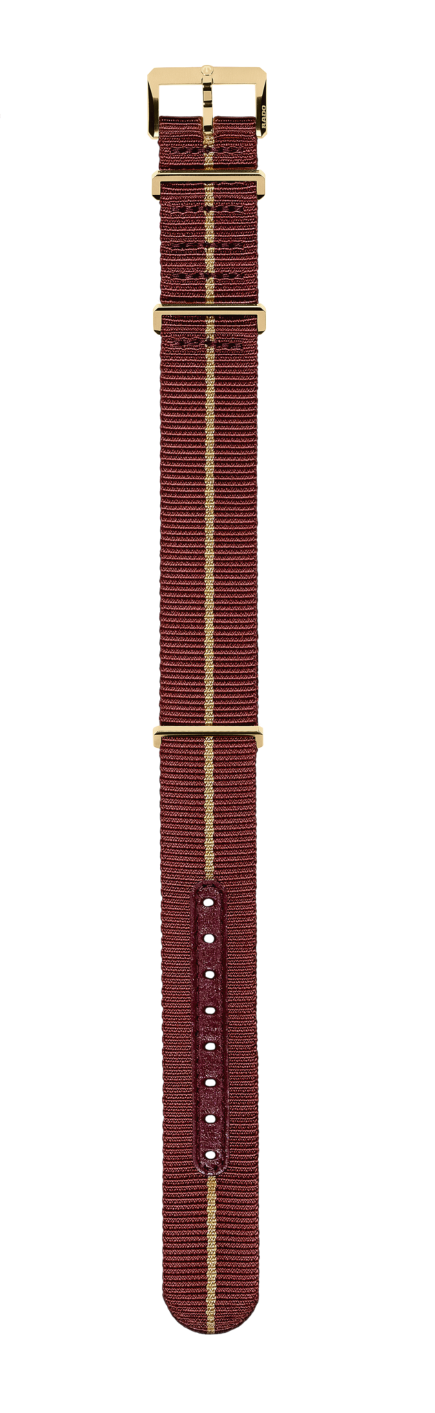 Red textile strap