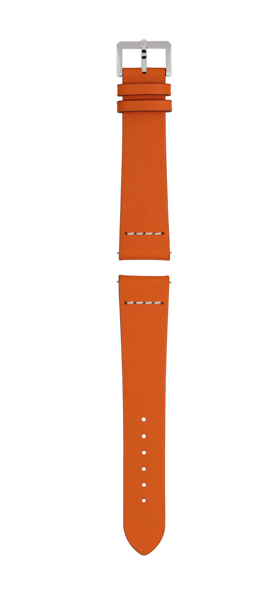 Orange leather strap