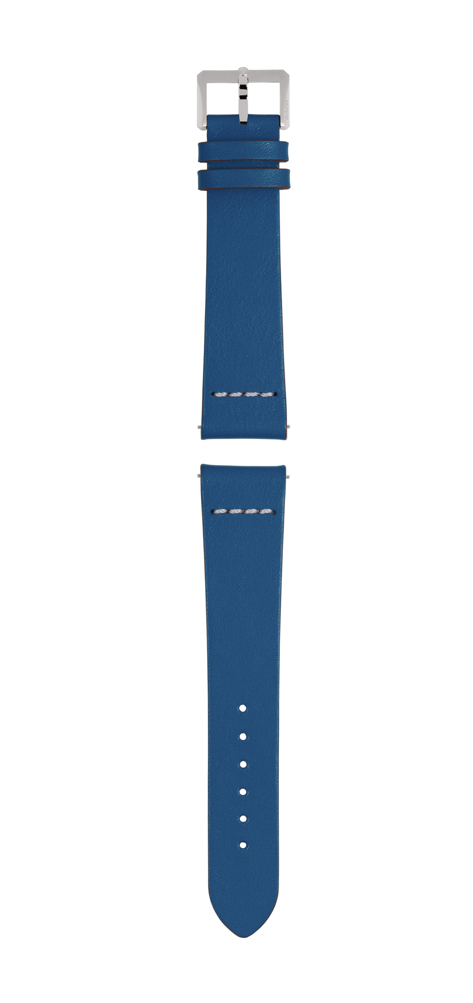 Blue leather strap