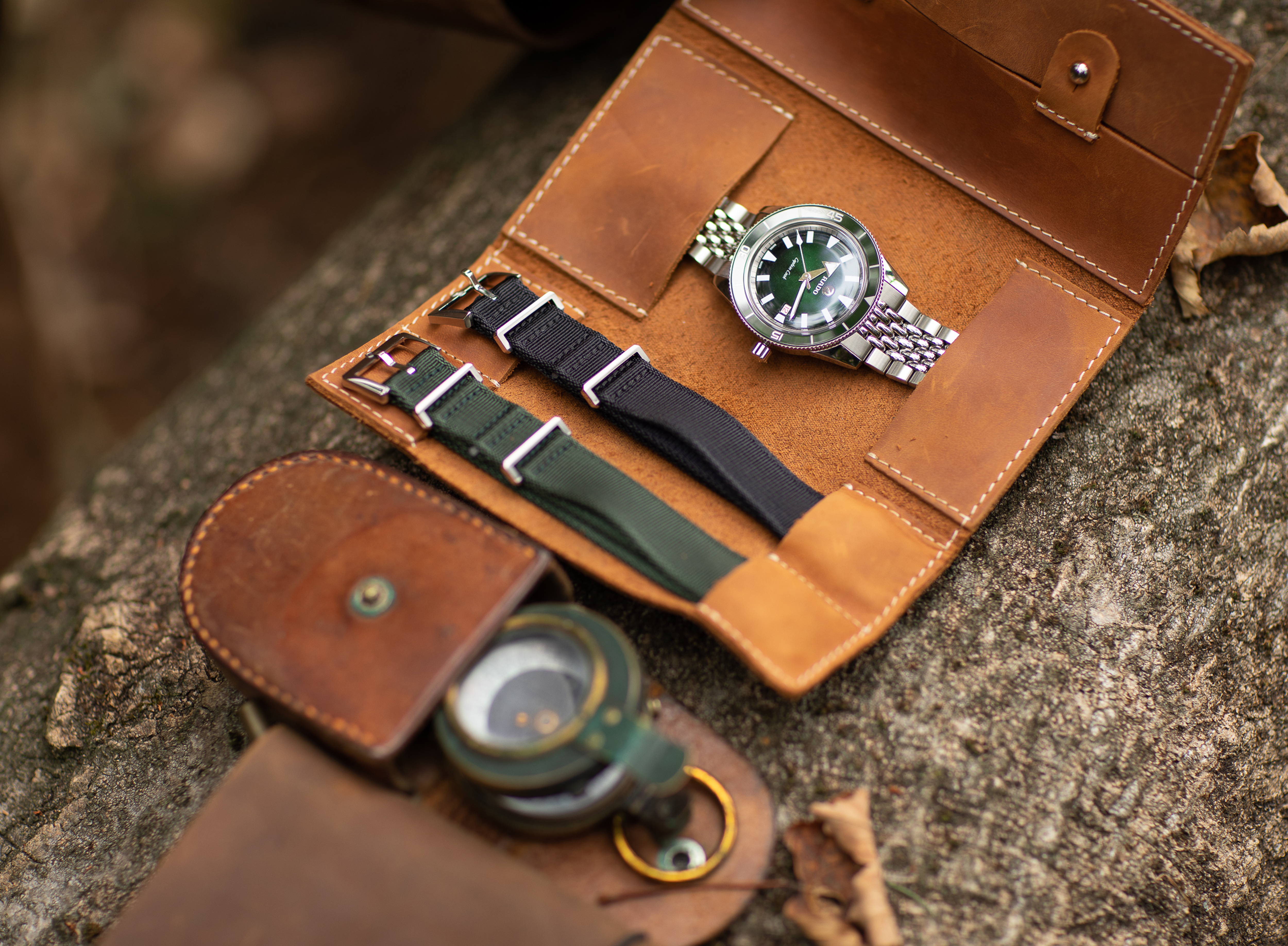 Captain Cook库克船长皮革表袋